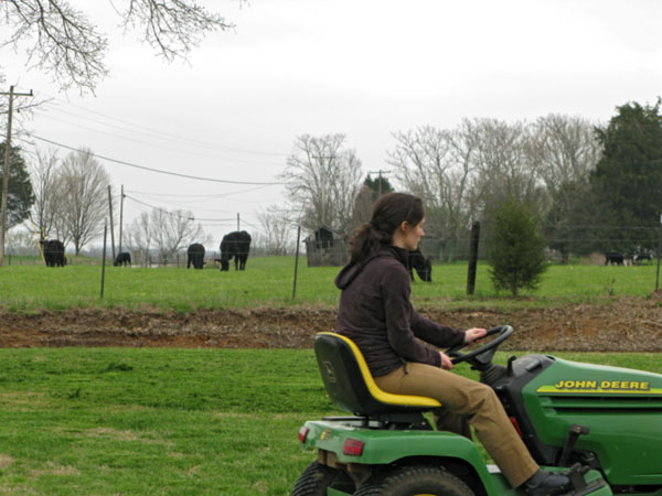 and my Dad had heart surgery, so I mowed the lawn.