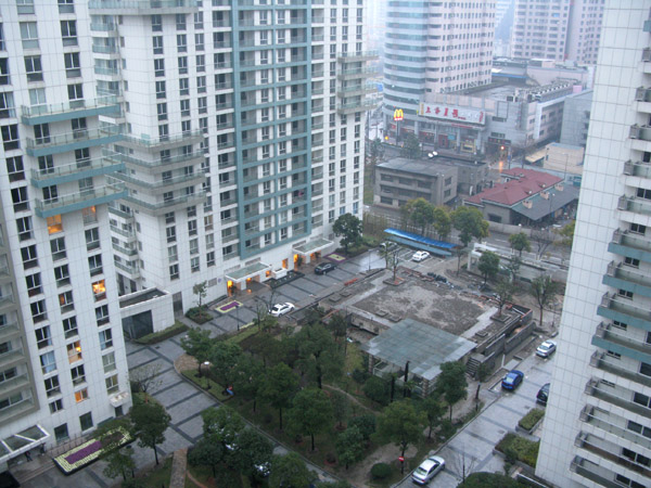 Courtyard between buildings