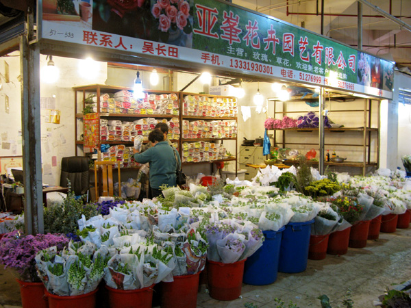 Where there are hundreds of flower stalls.