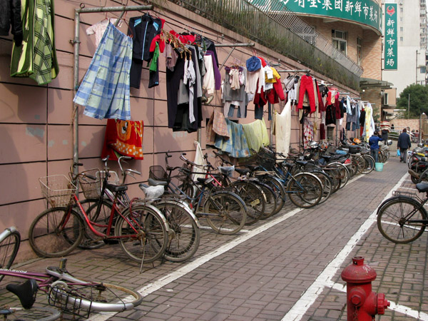 Laundry over Bike Parking