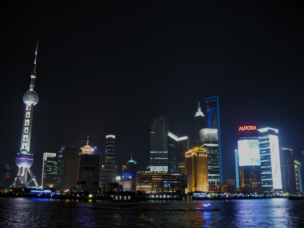 Here is Pudong....all bright and flashy.