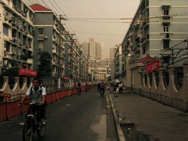 The streets as everyone begins to flee to shelter