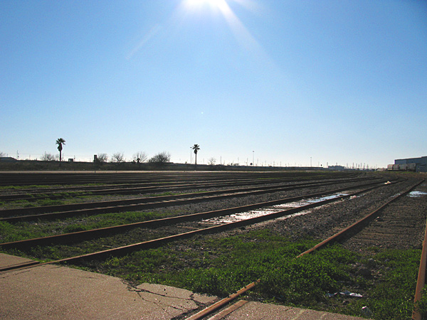 Railroad tracks near the Carnival Cruise terminals