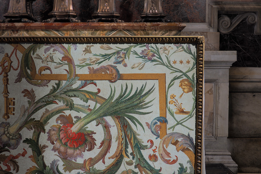 Altar mosaic at Saint Peters Basilica