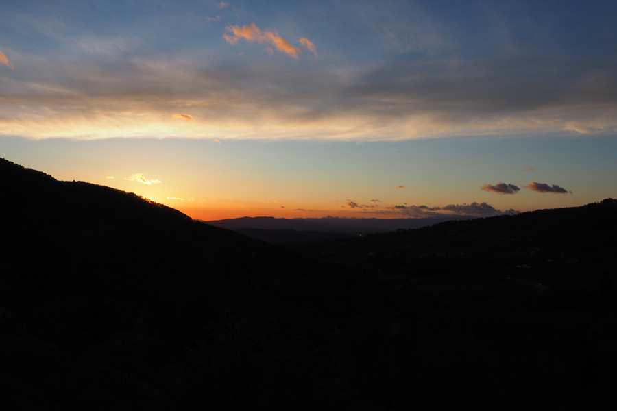 Sunset over the valley from our Castle