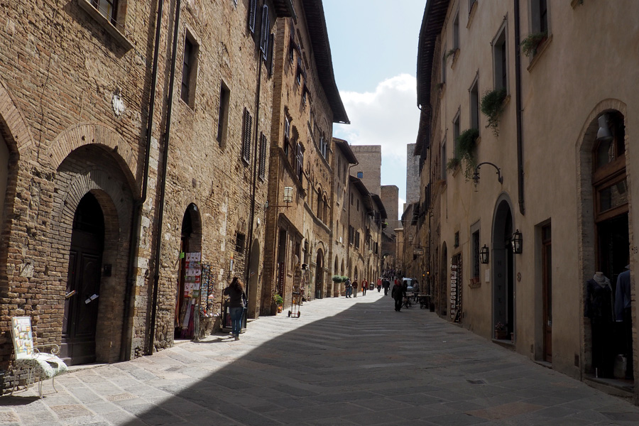 The streets of San Gimignano