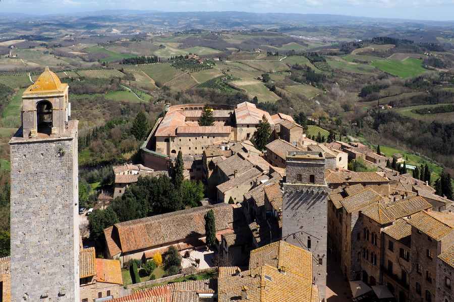 View from the Palazzo Comunale tower in San Gimignano