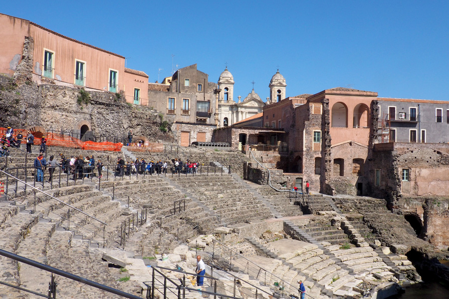 The Greek theater of Catania