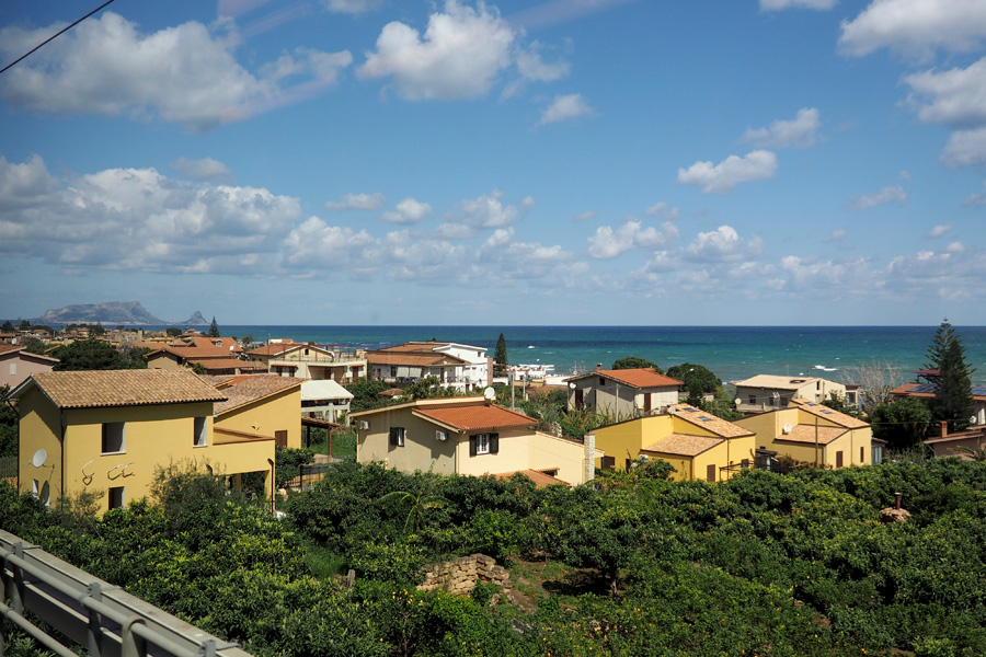 Small village along the train route from Palermo to Cefalu