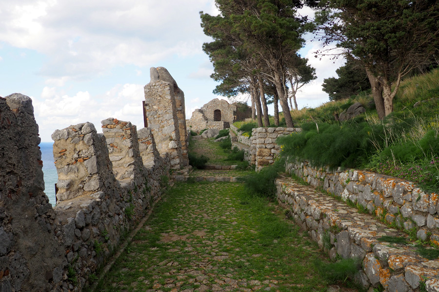 Along the original city wall of CefalÃ¹