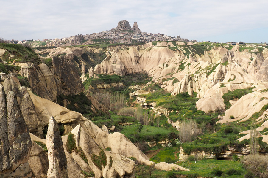 Pigeon Valley with UÃ§hisar in the distance