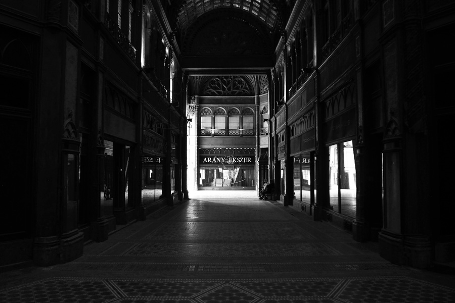 Abandoned shopping arcade