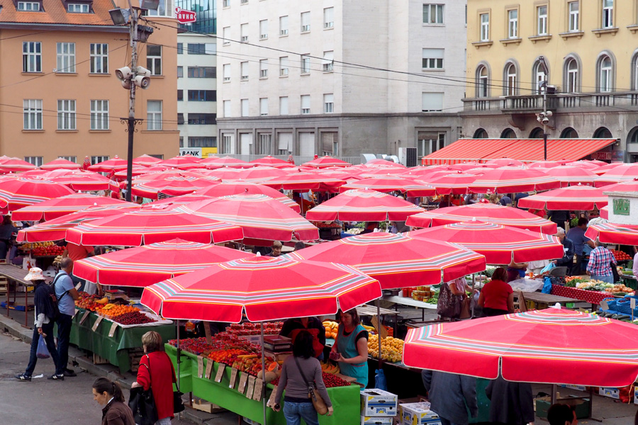 The red umbrellas Croatia is known for