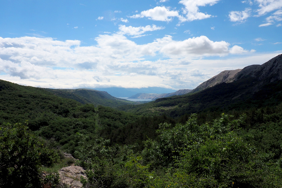 The lush valley on our way off of Krk Island