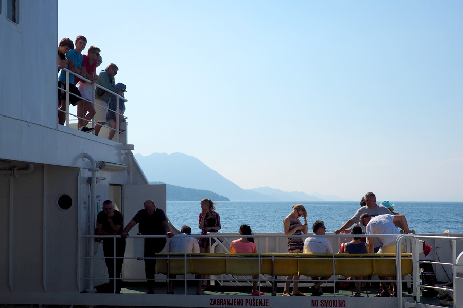 Passengers enjoying the view