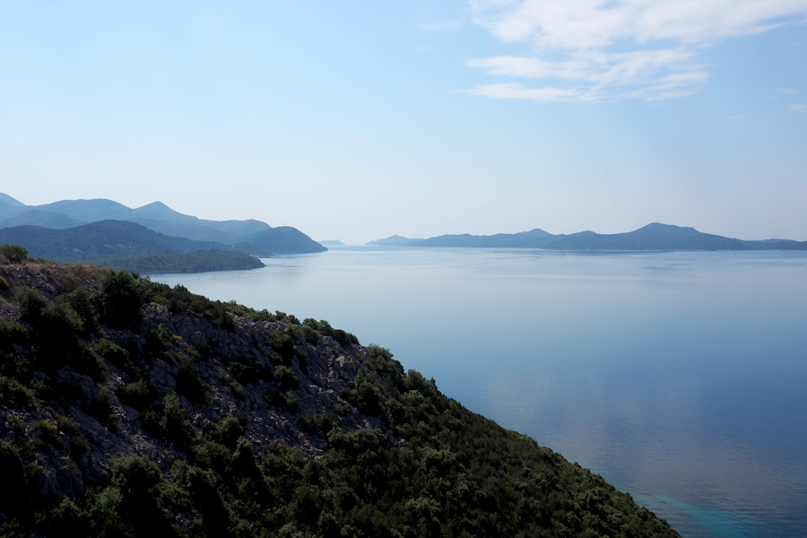 Our final view of the Dinaric Alps meeting the Adriatic Sea