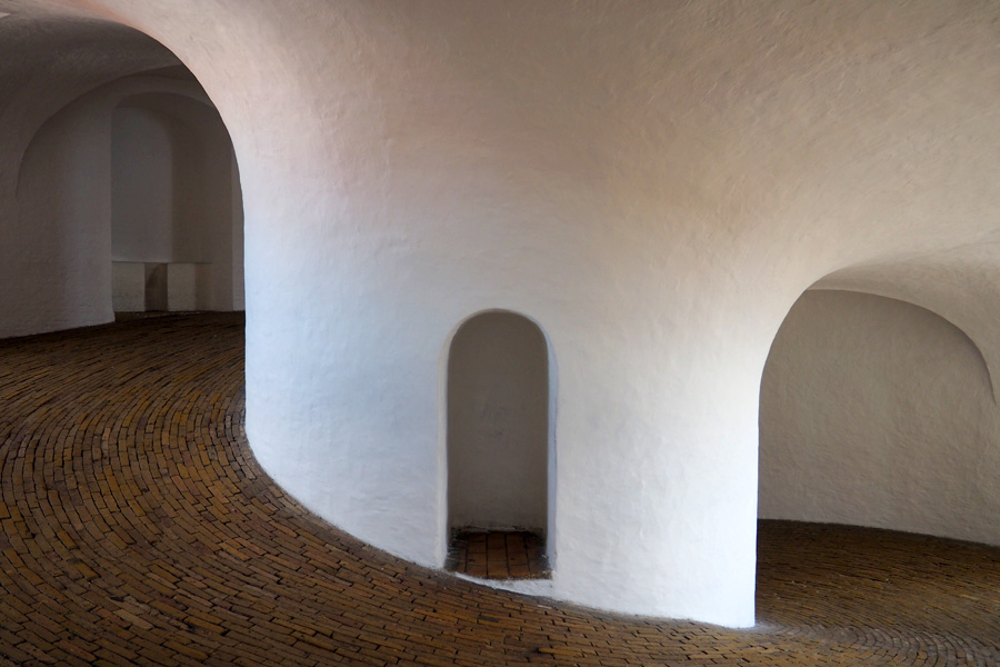 Up the ramp of the Round Tower